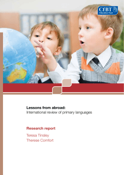 Lessons from abroad - Education Development Trust
