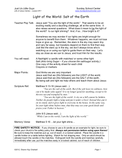 Light of the World: Salt of the Earth