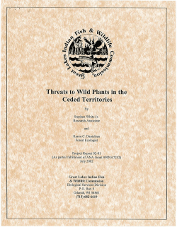 Threats to Wild Plants in the Ceded Territories