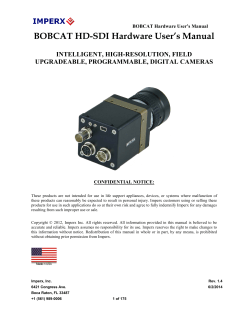 BOBCAT HD-SDI Hardware User`s Manual