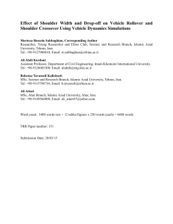 Effect of Shoulder Width and Drop