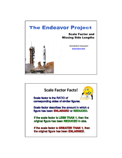 Scale Factor Facts!