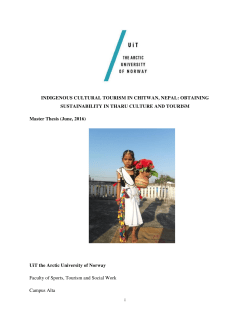 INDIGENOUS CULTURAL TOURISM IN CHITWAN, NEPAL