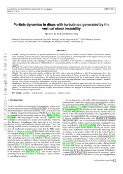 Particle dynamics in discs with turbulence generated by the vertical