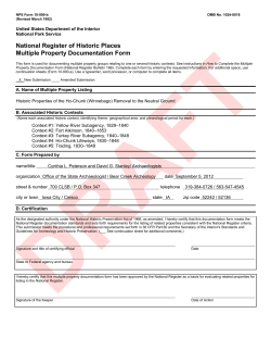 National Register of Historic Places Multiple Property