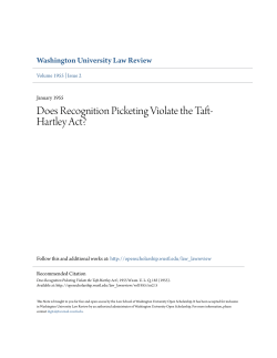 Does Recognition Picketing Violate the Taft