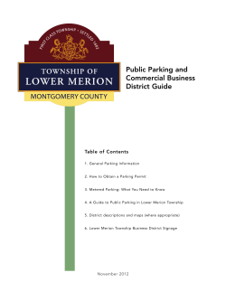 Public Parking Guide - Lower Merion Township
