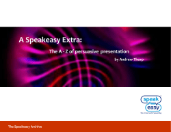 The Speakeasy A-Z of Presenting