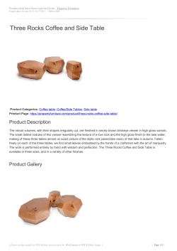 Three Rocks Coffee and Side Table