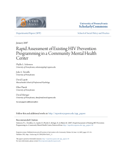 Rapid Assessment of Existing HIV Prevention Programming in a