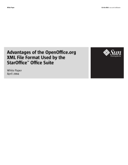 Advantages of the OpenOffice.org XML File Format Used by the