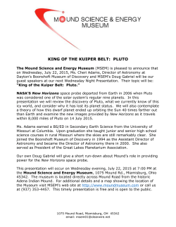 king of the kuiper belt: pluto - Mound Science and Energy Museum