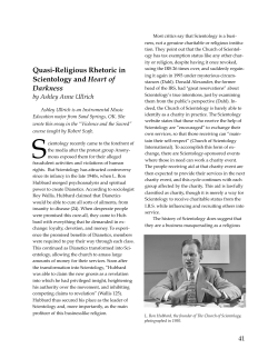 Quasi-Religious Rhetoric in Scientology and Heart of Darkness