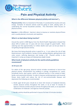 Pain and Physical Activity