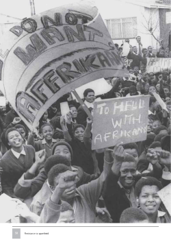 Resistance to apartheid
