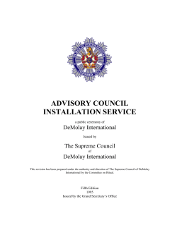 Advisory Council Installation