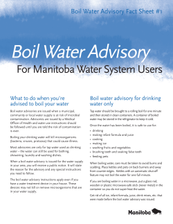 Boil Water Advisory