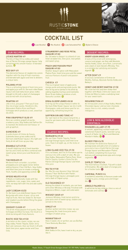 COCktaIL LISt - Rustic Stone