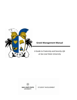 Greek Management Manual - San Jose State University