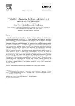 The effect of ponding depth on infiltration in a crusted surface