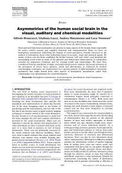 Asymmetries of the human social brain in the visual, auditory and