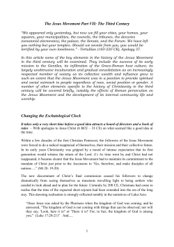 The Jesus Movement Part VII: The Third Century Changing the