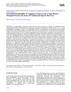 Assessing Sustainability of Logging Practices in the Congo Basin`s