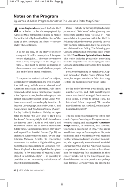 Program Notes - New York Philharmonic