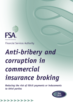 Anti-bribery and corruption in commercial insurance broking
