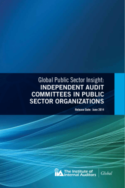Independent Audit Committees in Public Sector