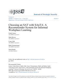 Choosing an SAT with SAnTA: A Recommender