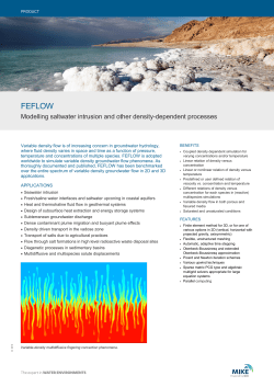 Modelling saltwater intrusion and other density dependent