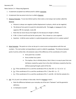 Geometry CPE Date Notes Section 1-4