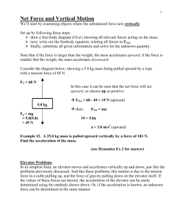 Net Force and Vertical Motion