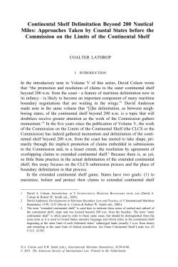 Continental Shelf Delimitation Beyond 200 Nautical Miles