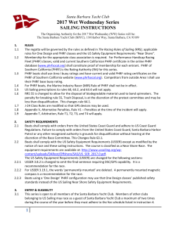Sailing Instructions - Santa Barbara Yacht Club