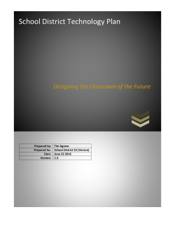Technology Plan - School District 22