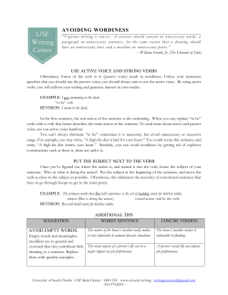 avoiding wordiness - USF Libraries