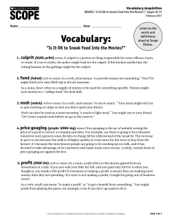 Vocabulary - Scholastic Scope