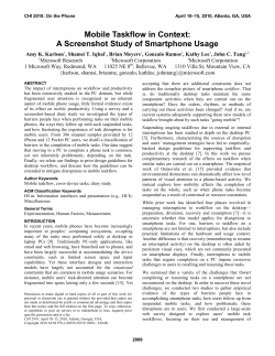 Mobile taskflow in context: a screenshot study of