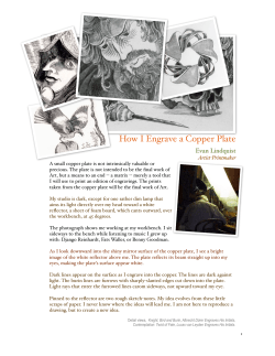 How I Engrave a Copper Plate