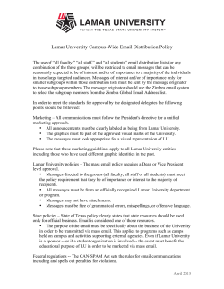 Mass Email Distribution Policy