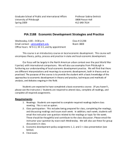 PIA 2188 Economic Development Strategies and Practice