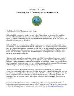 Fish and Wildlife Management merit badge