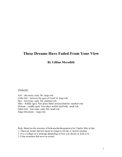 These Dreams Have Faded From Your View