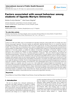Factors associated with sexual behaviour among students of
