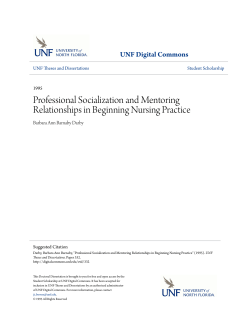 Professional Socialization and Mentoring Relationships in