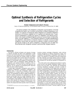 Optimal Refrigeration Cycle Synthesis and