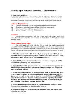 Fluorescence Worksheet