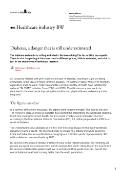 Diabetes, a danger that is still underestimated